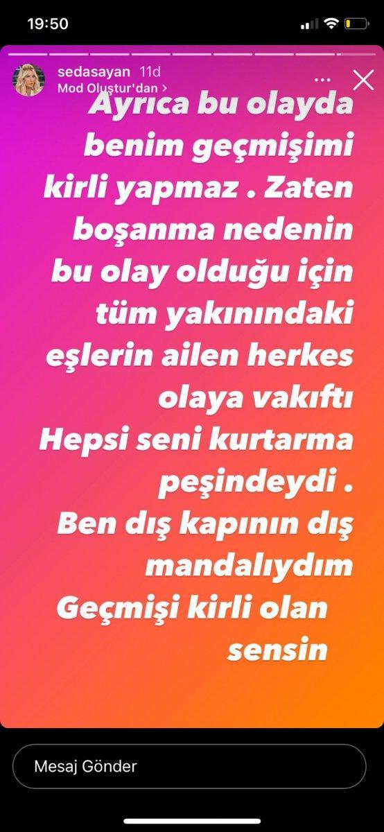 Seda Sayan'dan, Mehmet Ali Erbil için tecavüz iddiası