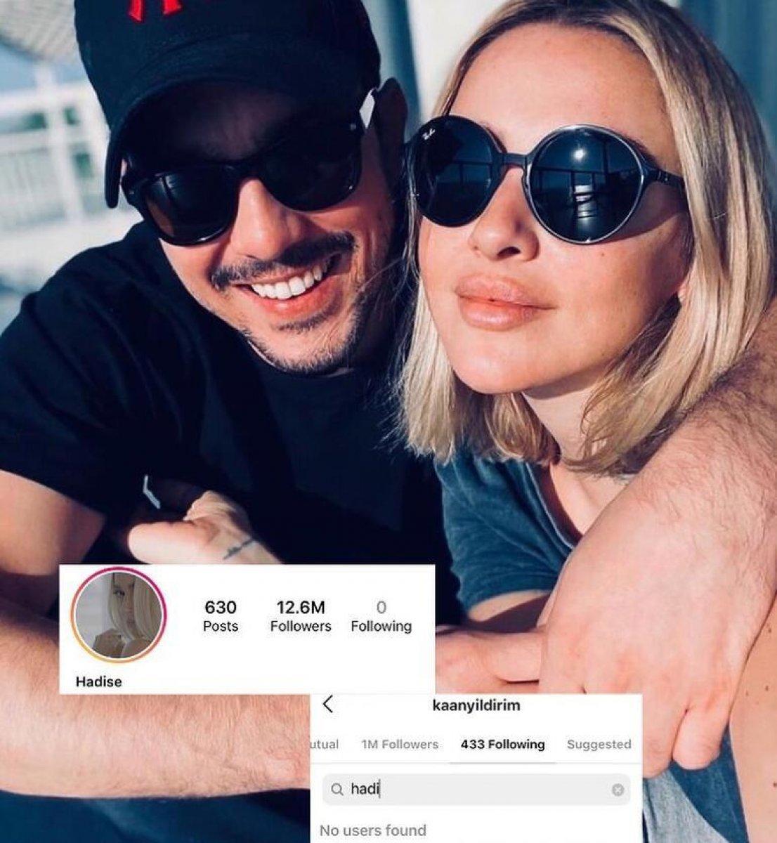 Hadise ile Kaan Yıldırım birbirlerini sildiler