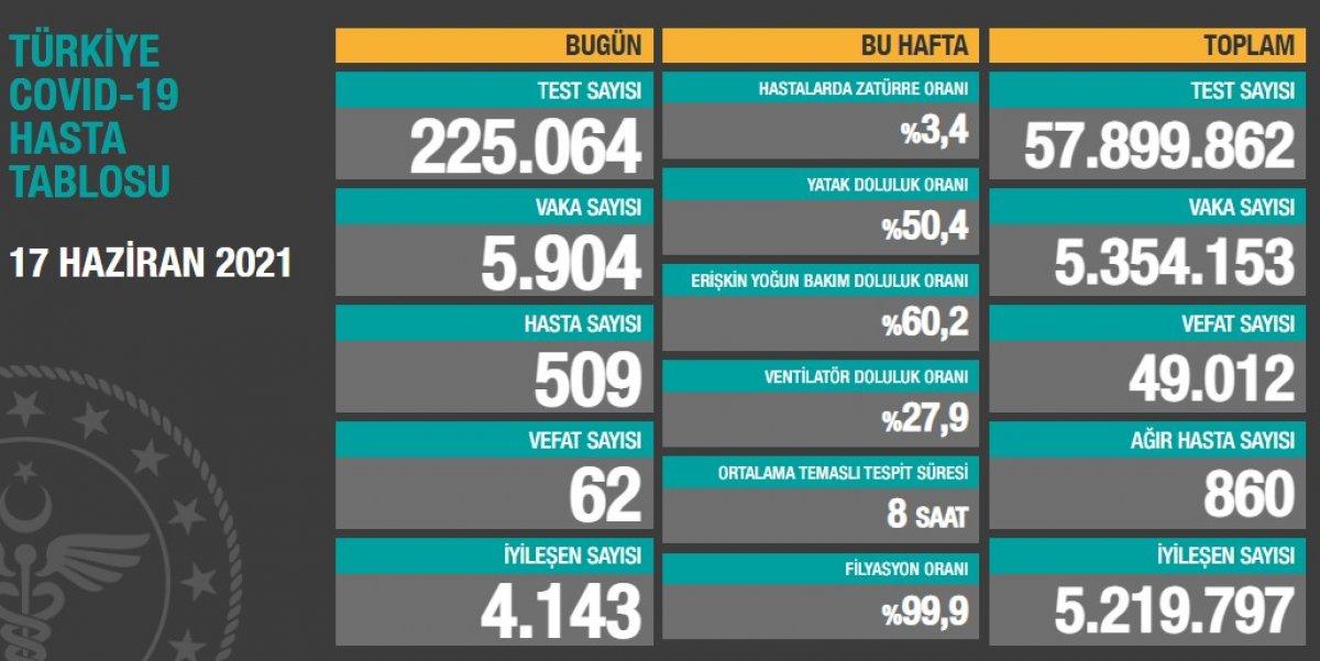 17 Haziran Türkiye'nin koronavirüs tablosu