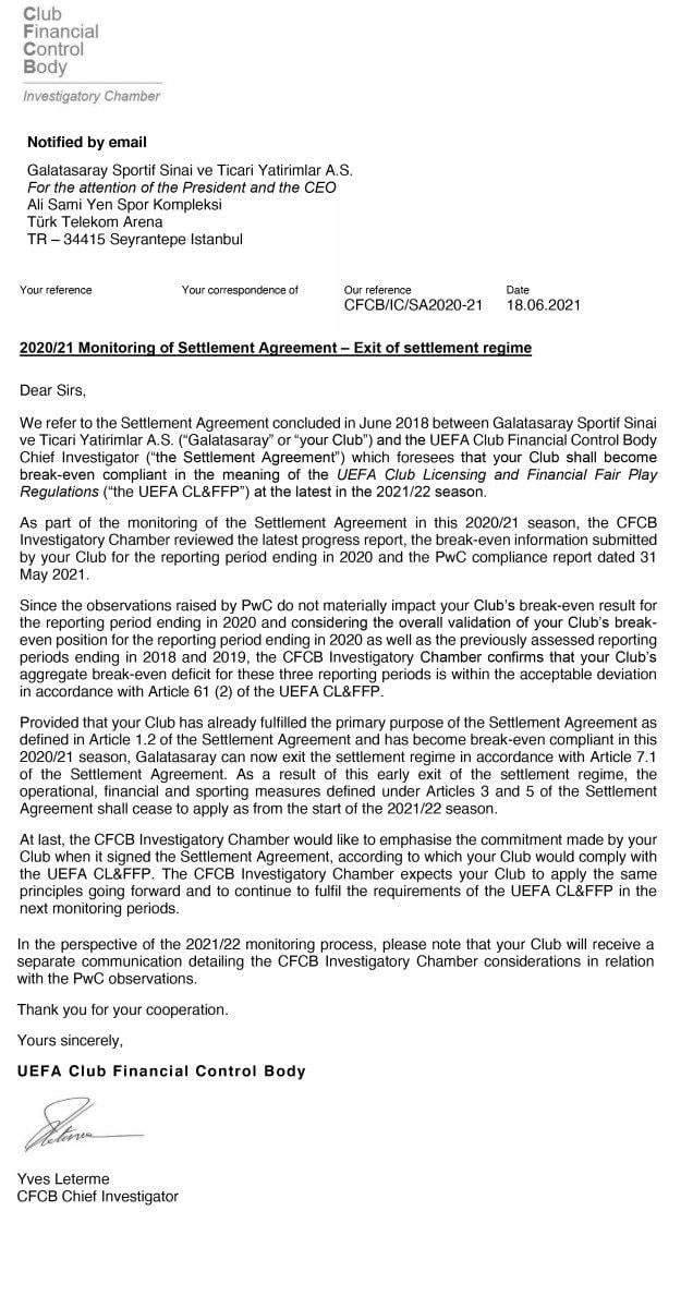 Mustafa Cengiz: Finansal Fair Play'den çıkış yaptık