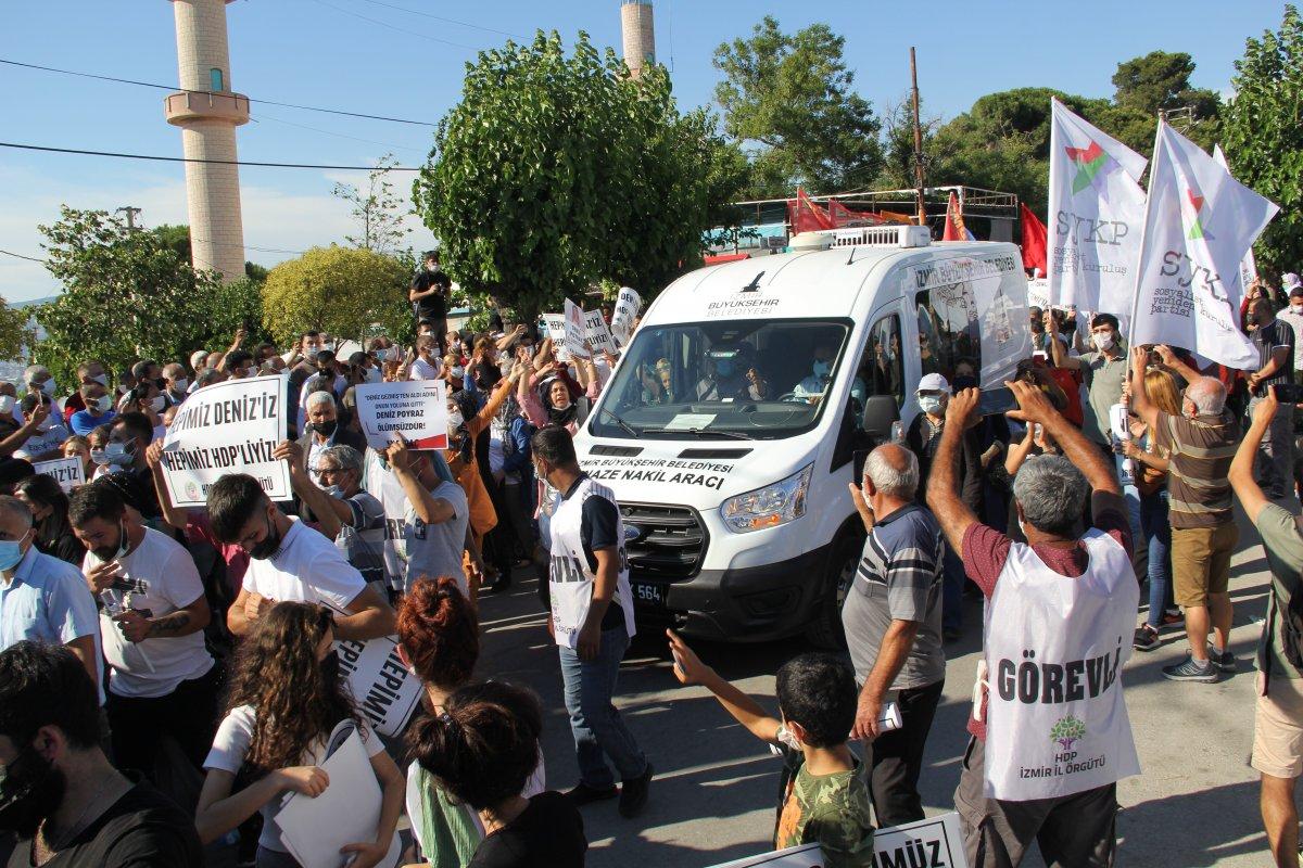 Deniz Poyraz'ın cenazesinde kısa süreli gerginlik