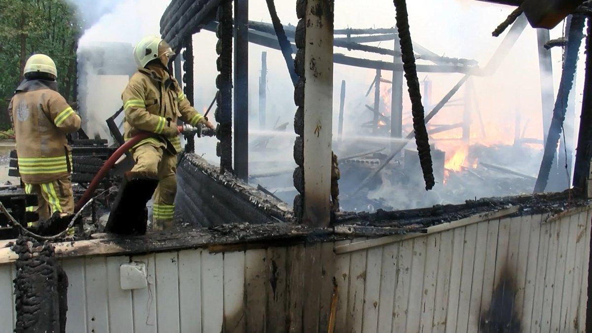 Şile'de kafeterya yangını