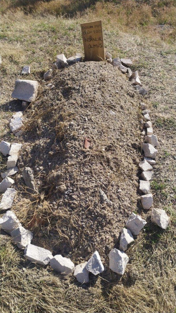 Ankara'da polisi alarma geçiren mezar