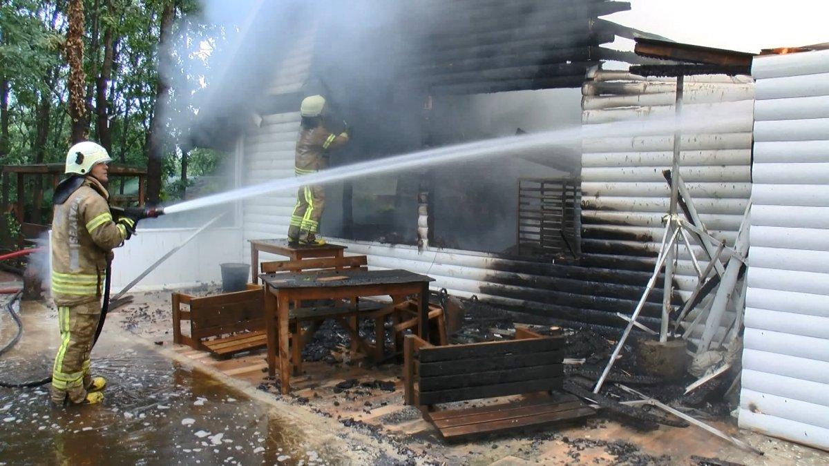 Şile'de kafeterya yangını