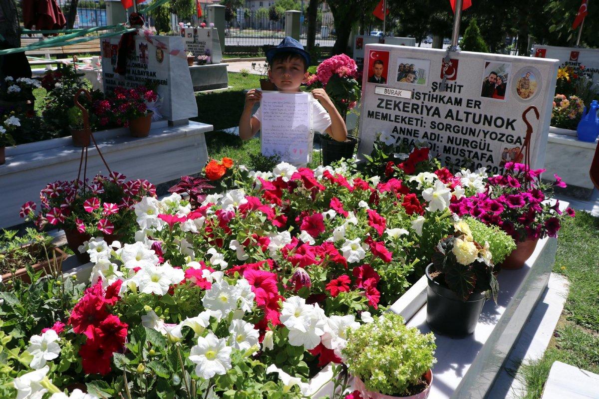 Şehit oğlundan babasına mektup: Allah'ım babama kavuşmak istiyorum