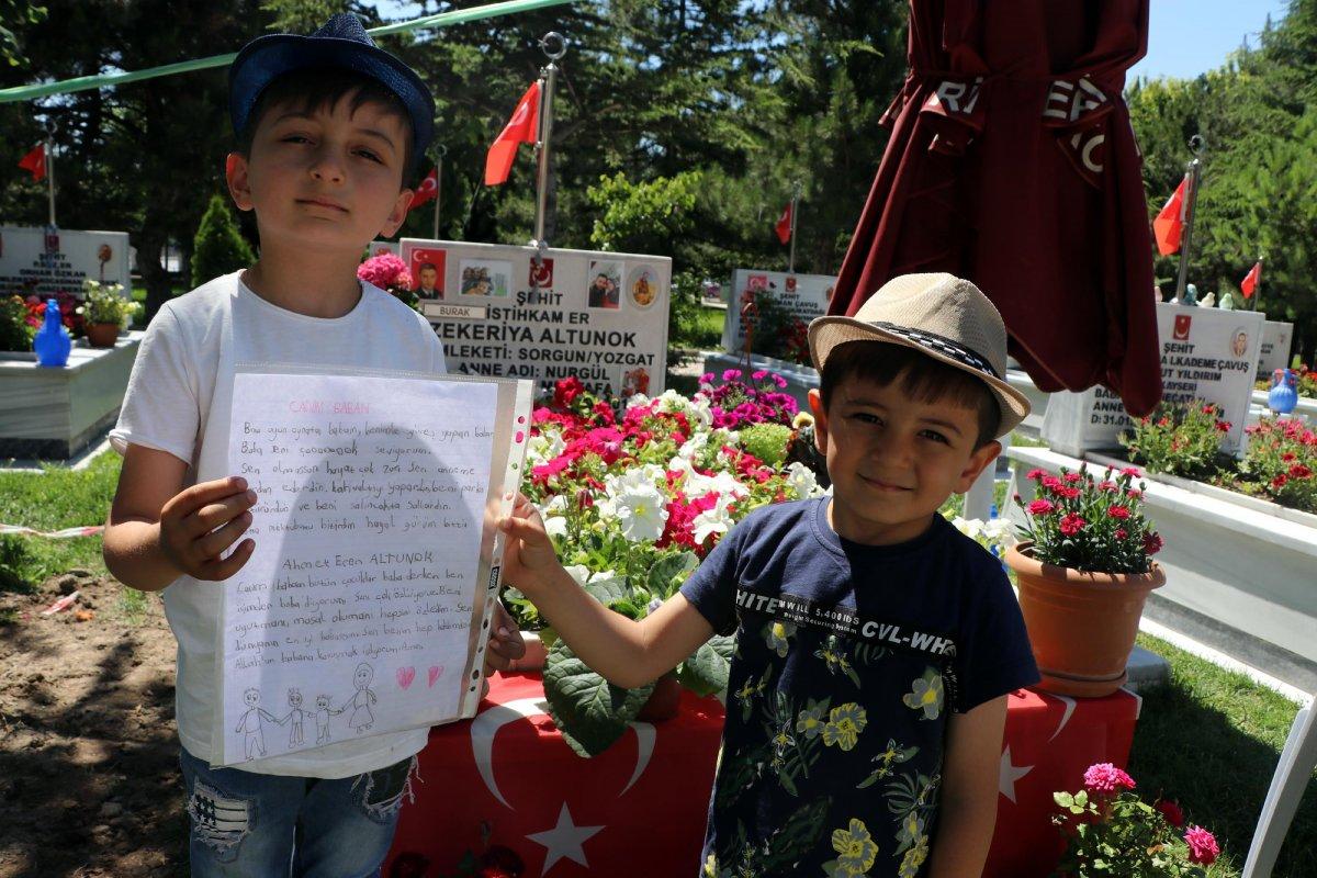 Şehit oğlundan babasına mektup: Allah'ım babama kavuşmak istiyorum