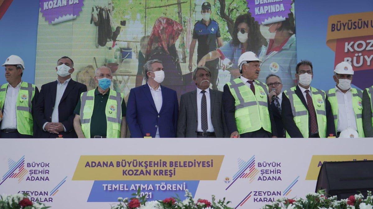 Adana'da 10 belediye başkanıyla kreş temel atma töreni
