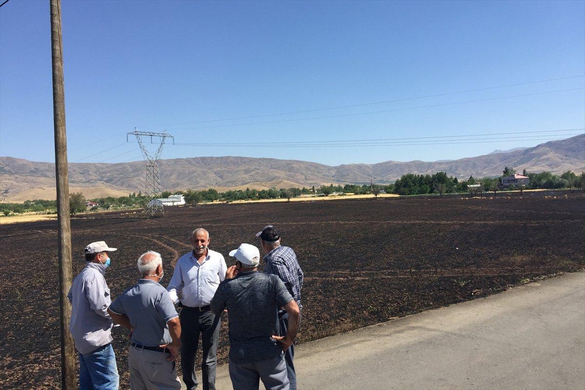Elazığ'da 100 dönüm ekili alan yandı