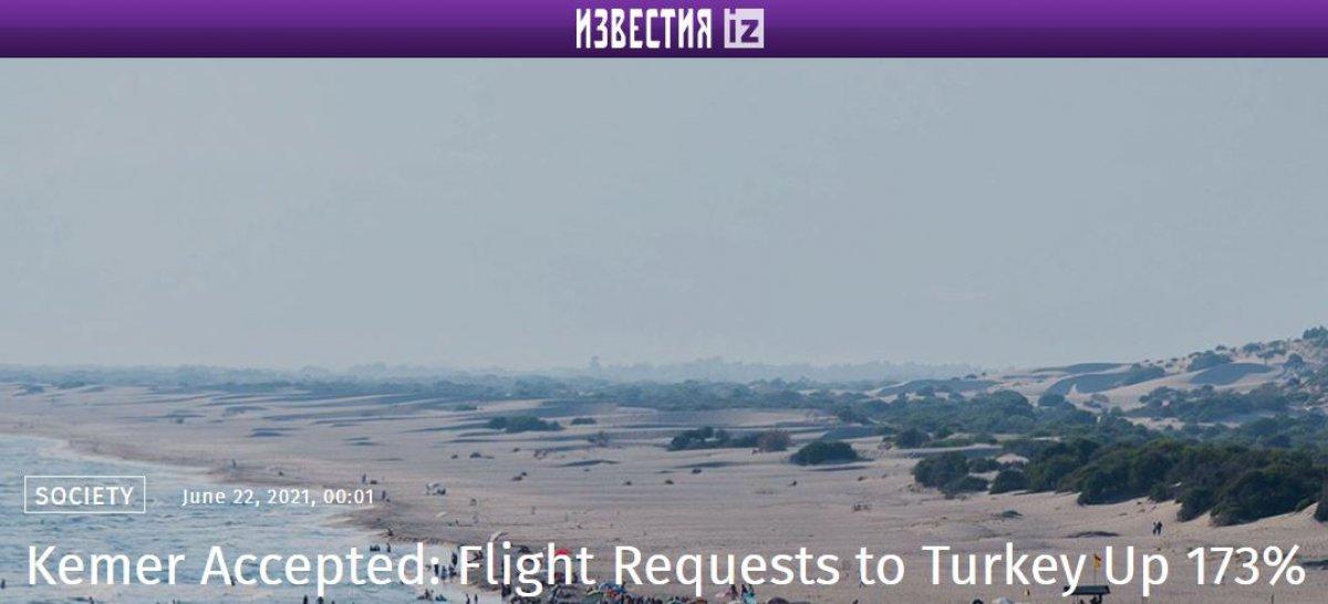 Rus basını, Türkiye'ye turist akınını yazdı