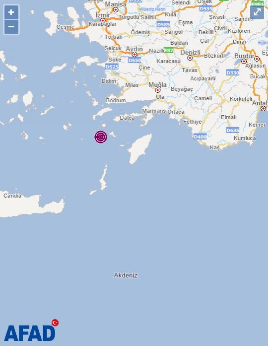 Muğla açıklarında deprem