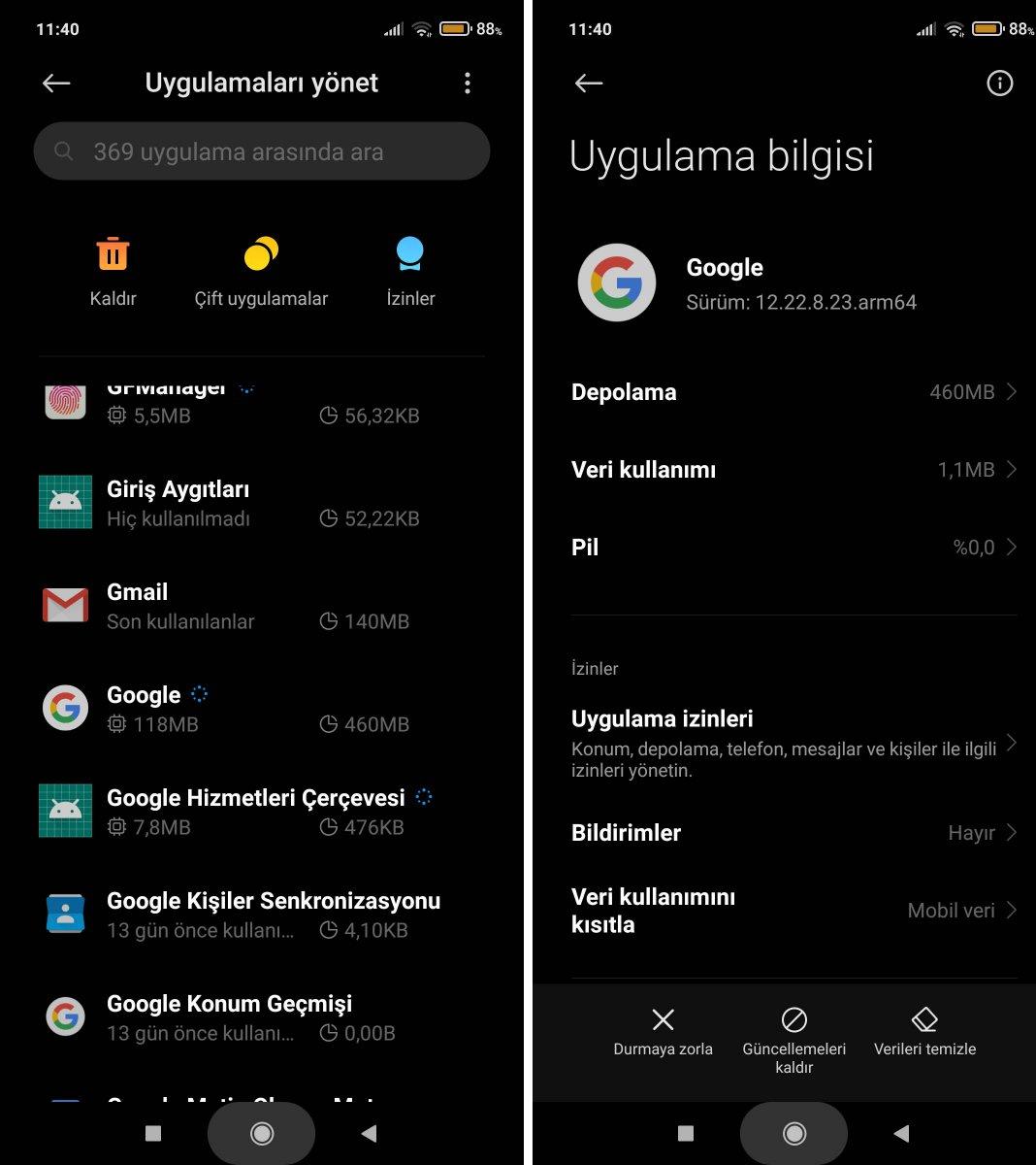 google sürekli olarak durduruluyor