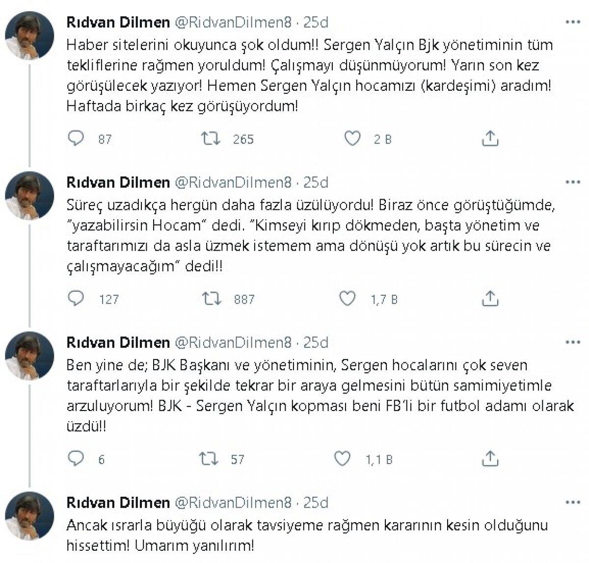 Rıdvan Dilmen: Sergen Yalçın Beşiktaş'ı reddetti