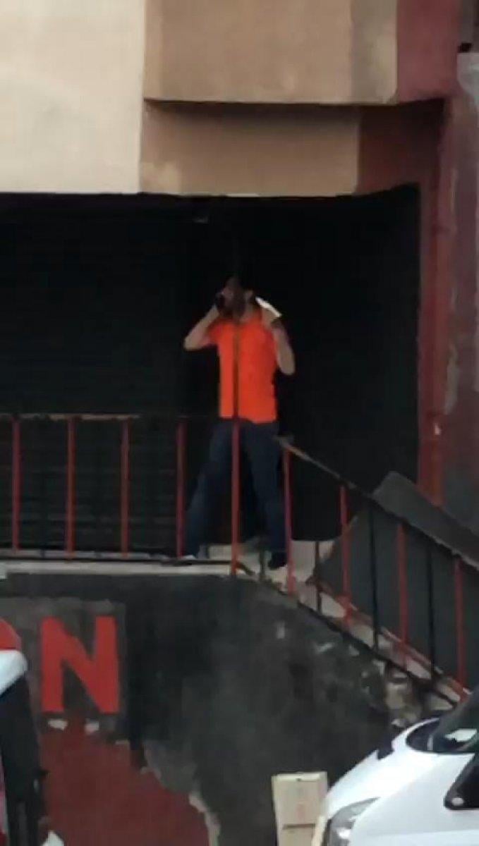 Esenler'de eşiyle görüşmek için başına silah dayadı