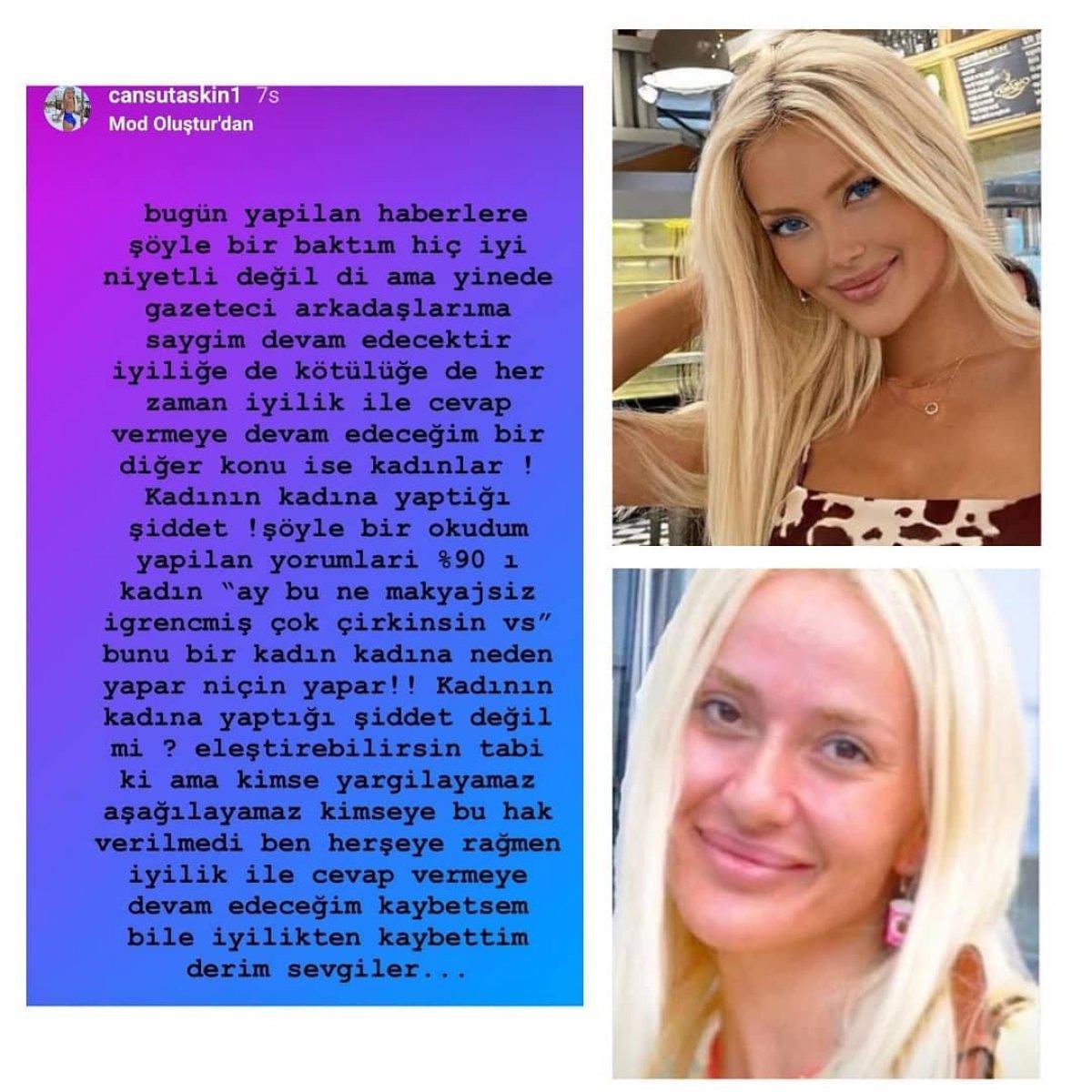 Cansu Taşkın, makyajsız halini eleştirenlere cevap verdi