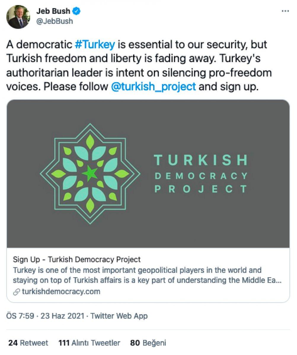 John Bolton ve Jeb Bush, 'Türkiye'ye demokrasi getirmek' iddiasıyla dernek kurdu