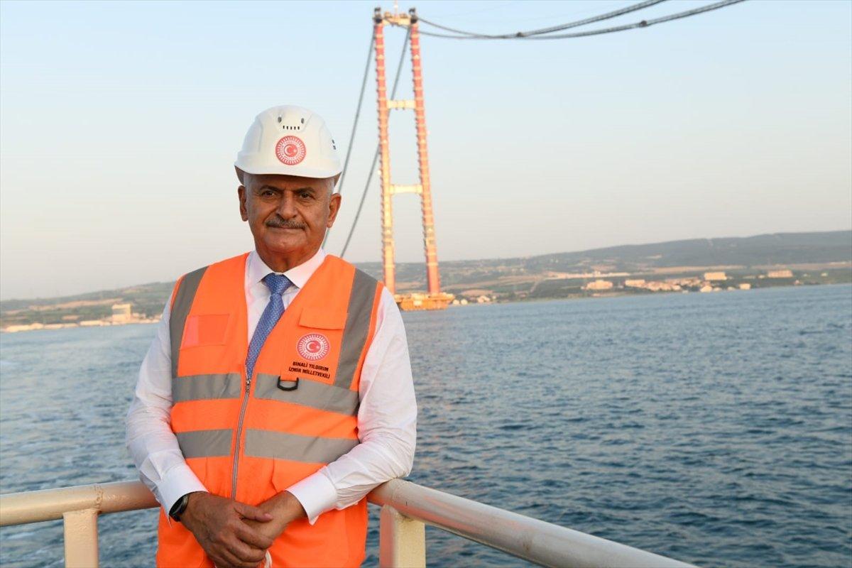Binali Yıldırım 1915 Çanakkale Köprüsü'nde incelemelerde bulundu
