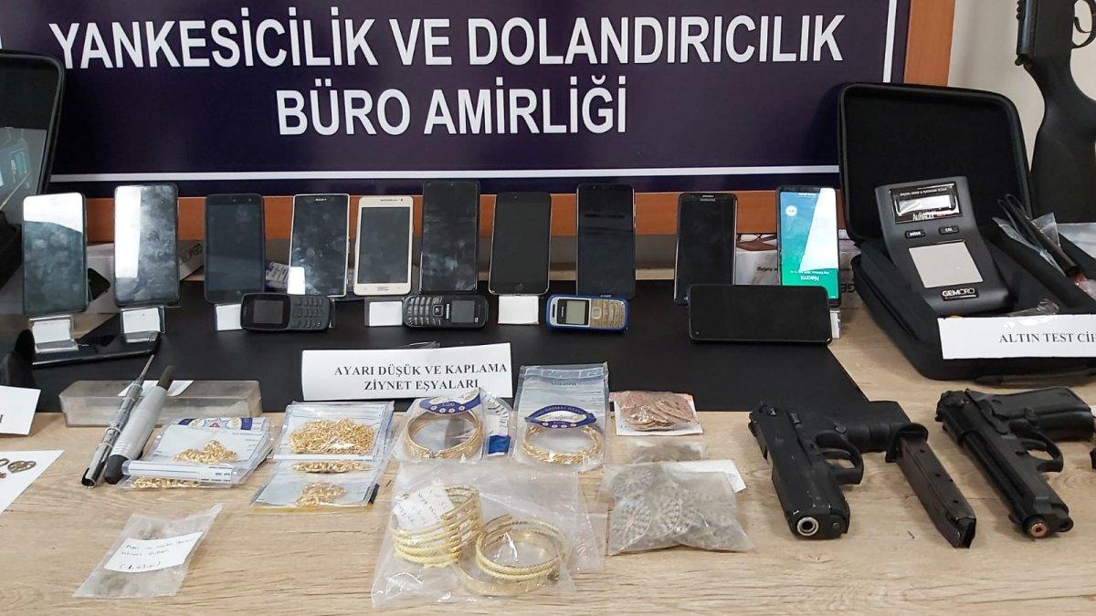 Kahramanmaraş’ta kuyumcuları dolandıran sahte altın şebekesi çökertildi