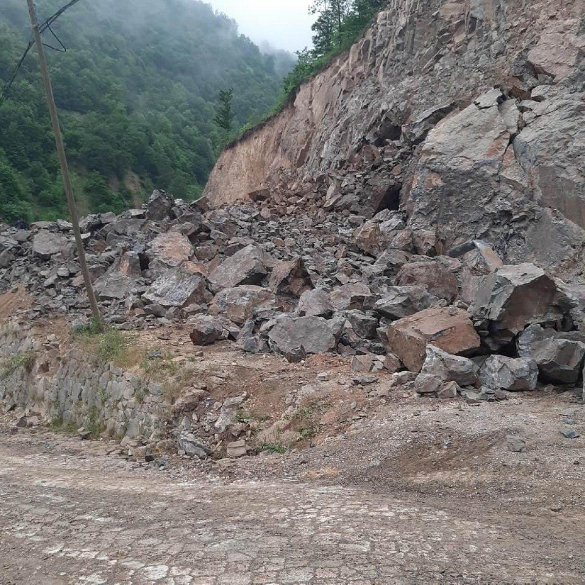 Giresun’da yol çalışmalarında patlatılan dinamitler kazaya sebep oldu