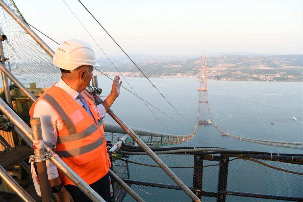 Binali Yıldırım 1915 Çanakkale Köprüsü'nde incelemelerde bulundu