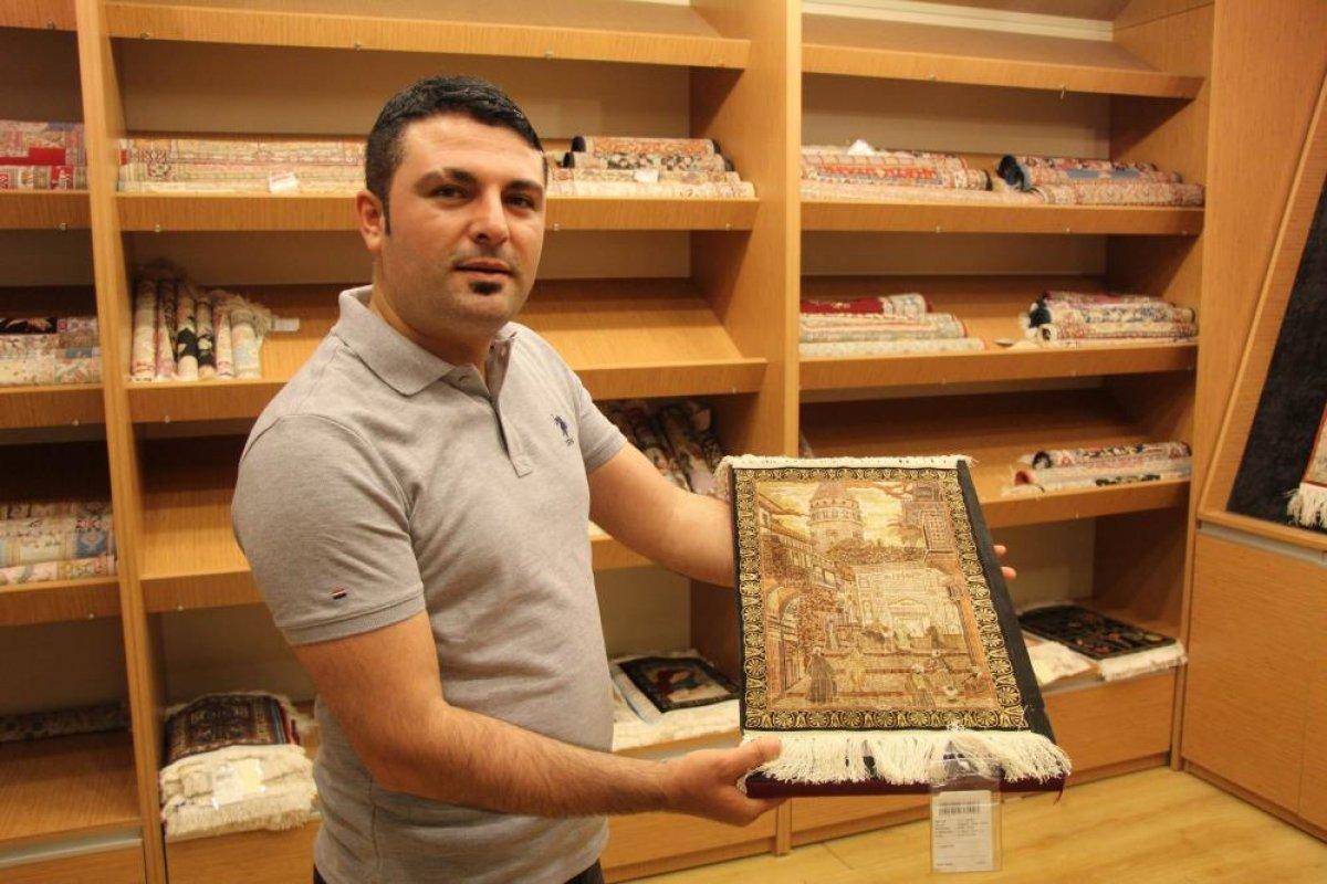 Nevşehir'de, 6 metrekare olan ipek halı 800 bin liradan satılıyor