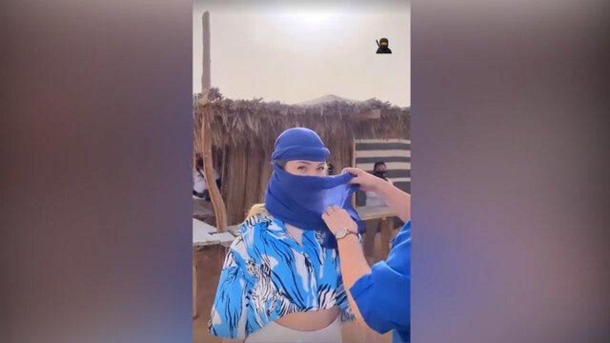 Yasmin Erbil peçe taktı