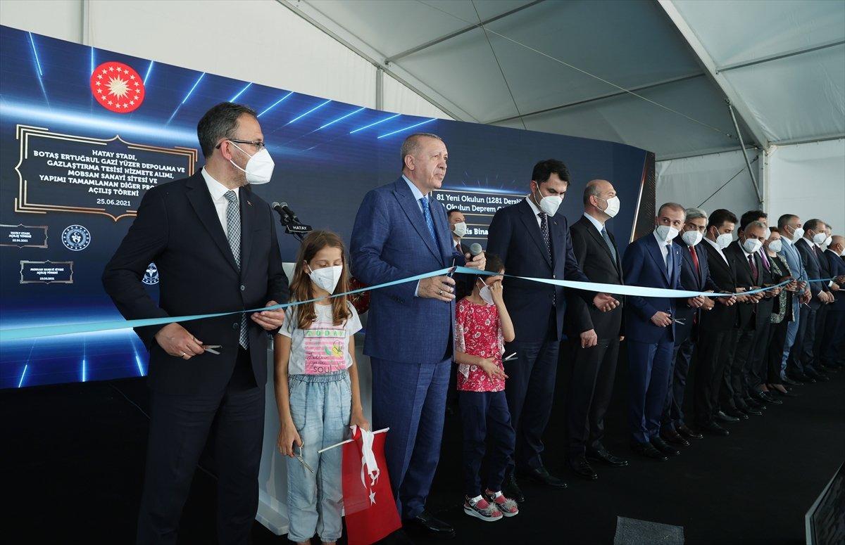 Cumhurbaşkanı Erdoğan, Hatay’da toplu açılış törenine katıldı