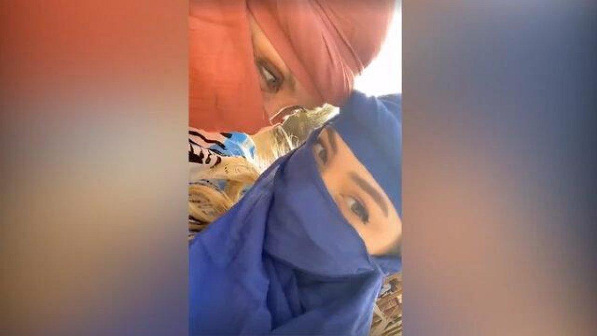 Yasmin Erbil peçe taktı