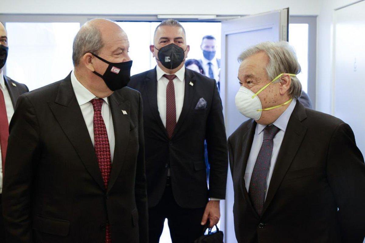 Ersin Tatar, Antonio Guterres ile görüştü