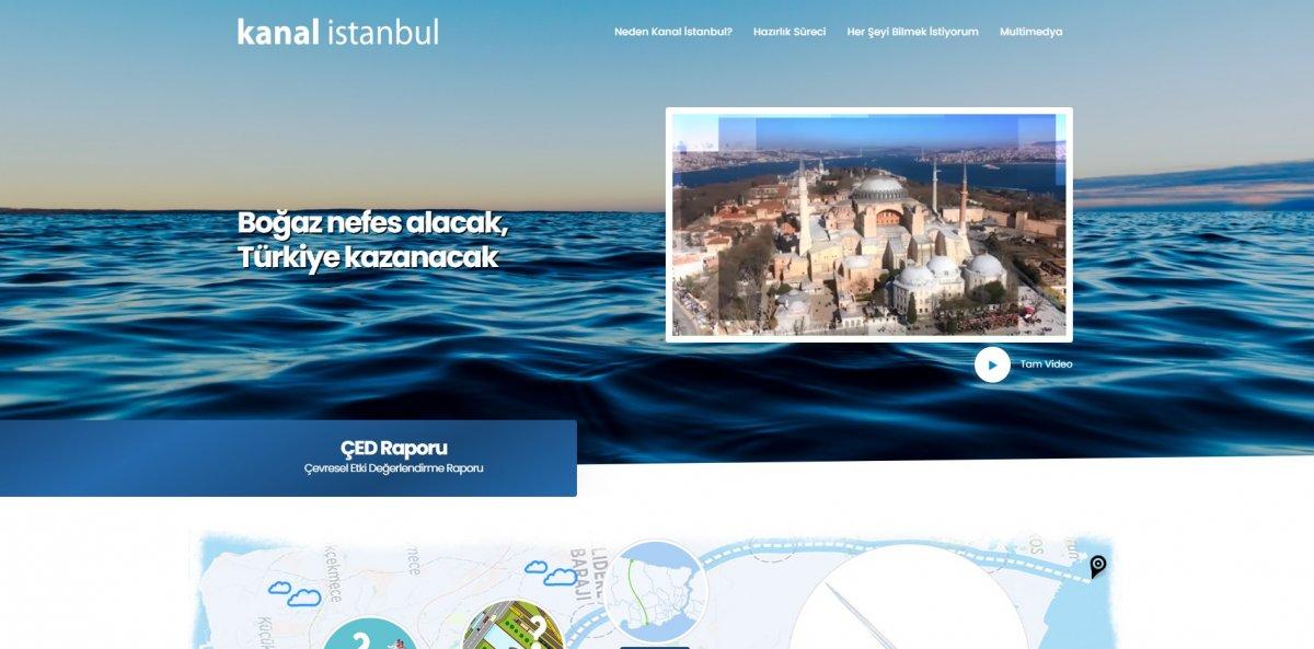 'Kanal İstanbul' internet sitesi açıldı