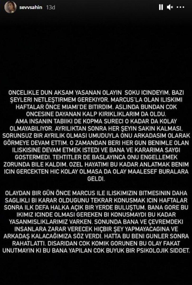 Şevval Şahin eski sevgilisi Marcus Aral için yasal yollara başvurduğunu açıkladı