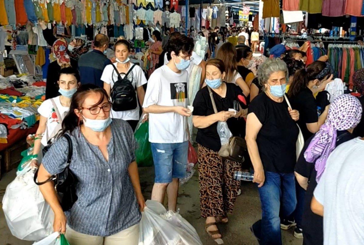 Edirne’de, Bulgar vatandaşlarının alışveriş yoğunluğu kamerada