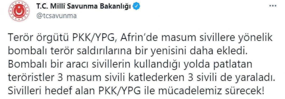 Afrin’de bombalı araç sivilleri hedef aldı