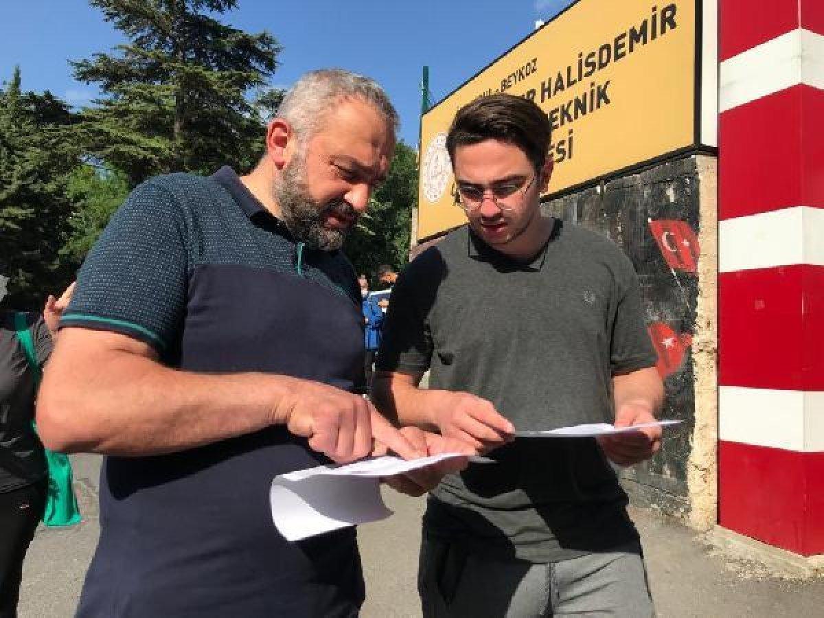 Beykoz'da babasıyla aynı okulda YKS'ye girdi