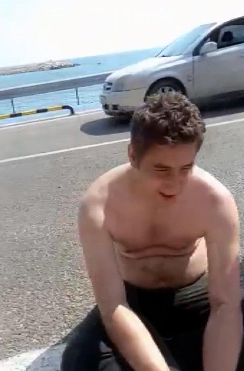 Hatay'da kaza yapan sürücü: Bir sigara verin, gözünüzü seveyim