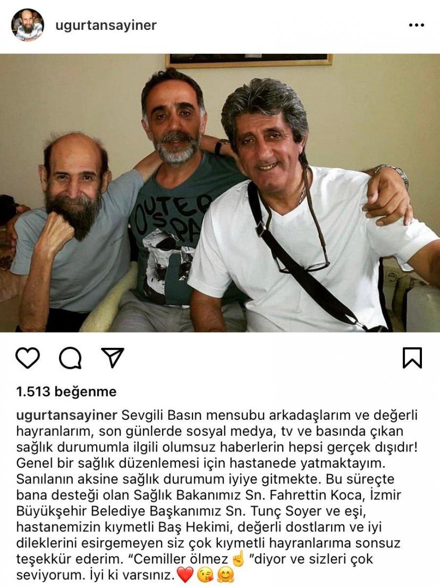 Uğurtan Sayıner hayatını kaybetti