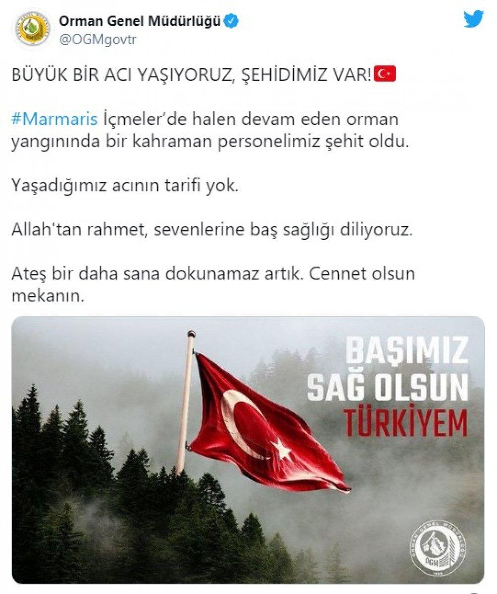 Marmaris’te peş peşe yangınlar: 1 şehit