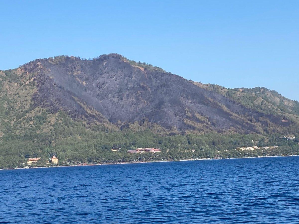 Marmaris'te yanan ormanlık alanın son hali