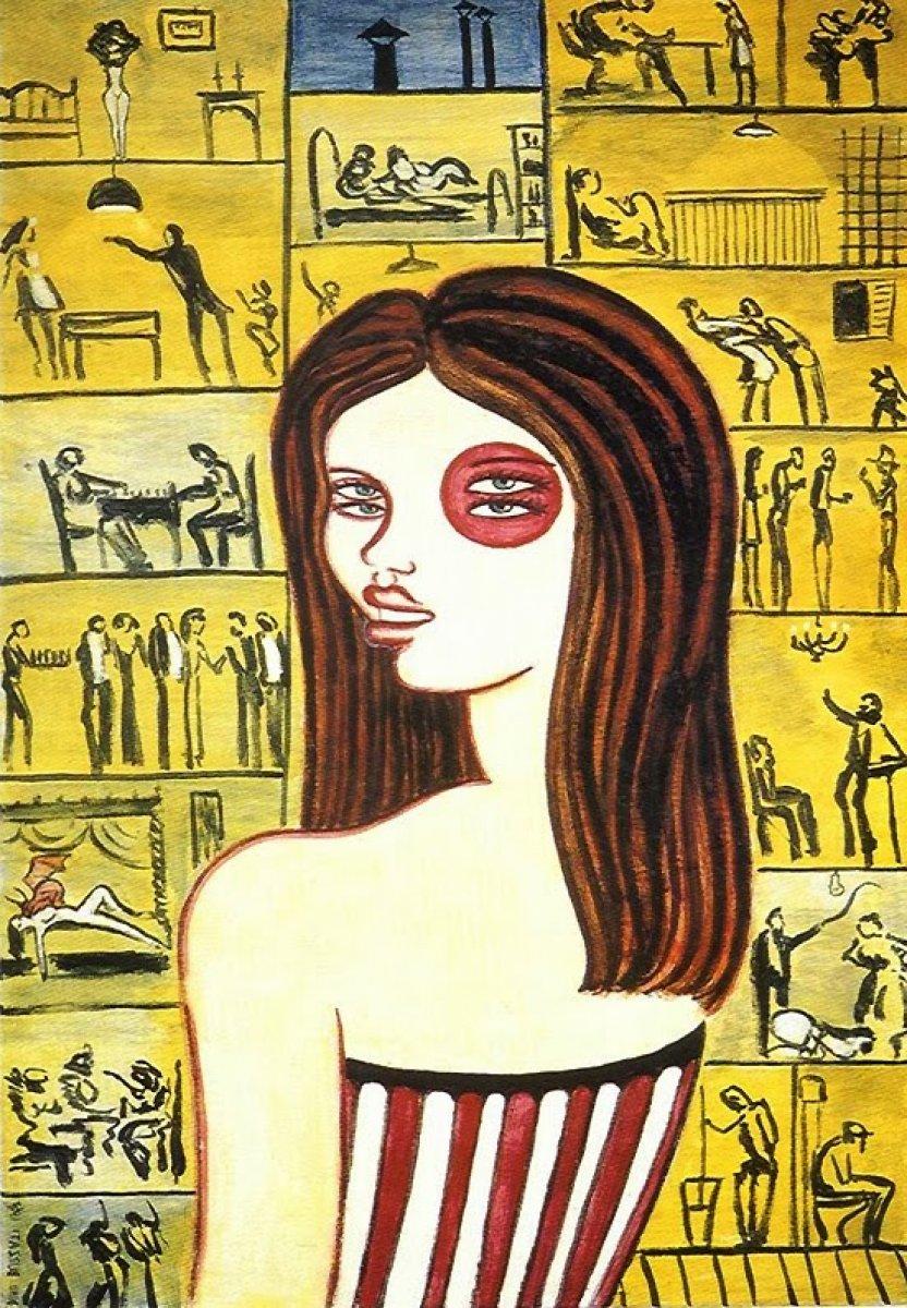 İtalyan yazar Dino Buzzati'nin usta işi çizimleri