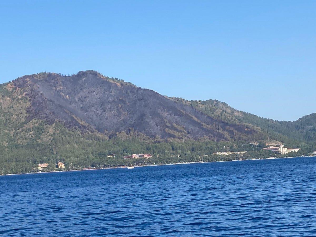 Marmaris'te yanan ormanlık alanın son hali