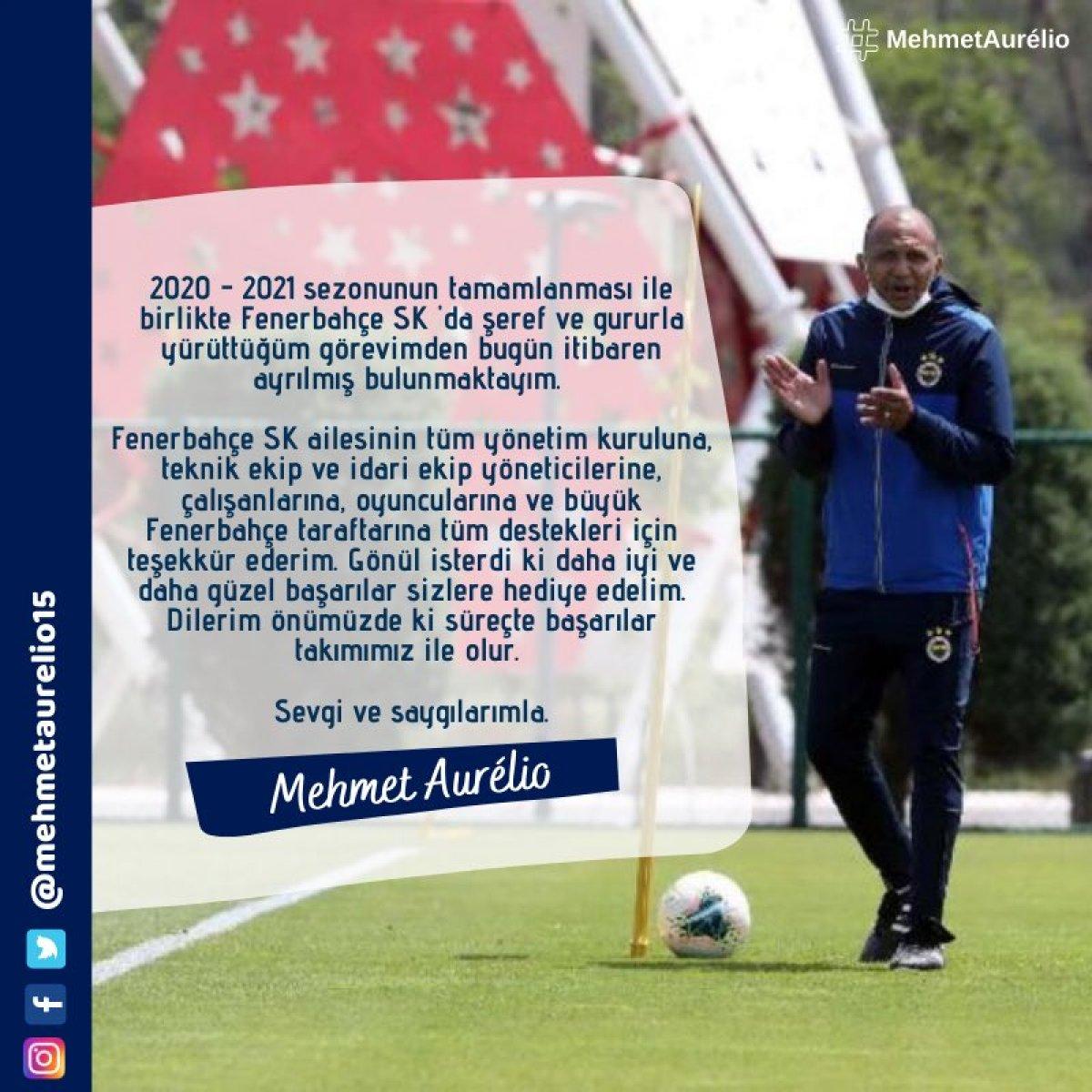 Mehmet Aurelio, Fenerbahçe'den ayrıldı