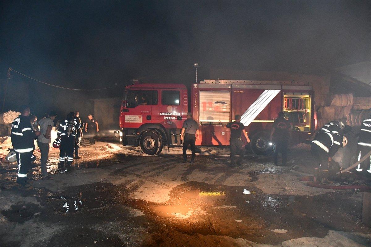 Kahramanmaraş’ta fabrika yangını