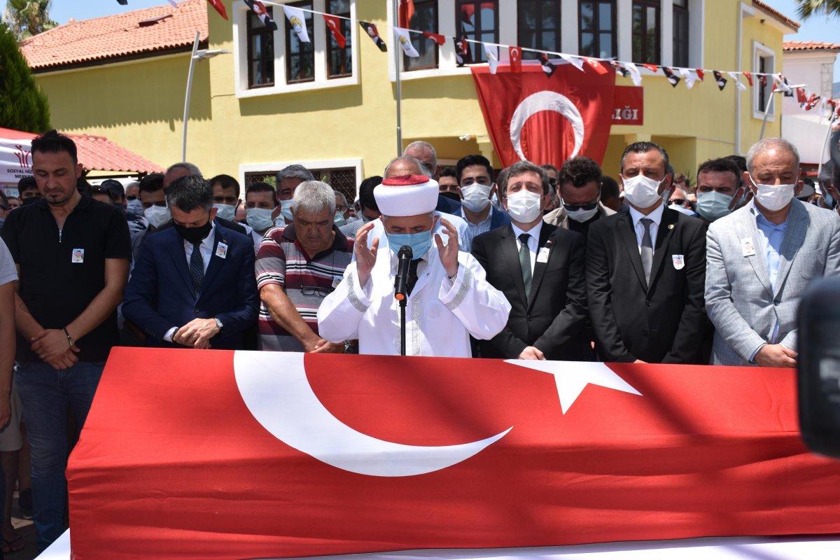 Marmaris'teki yangında şehit olan orman işçisi son yolculuğuna uğurlandı