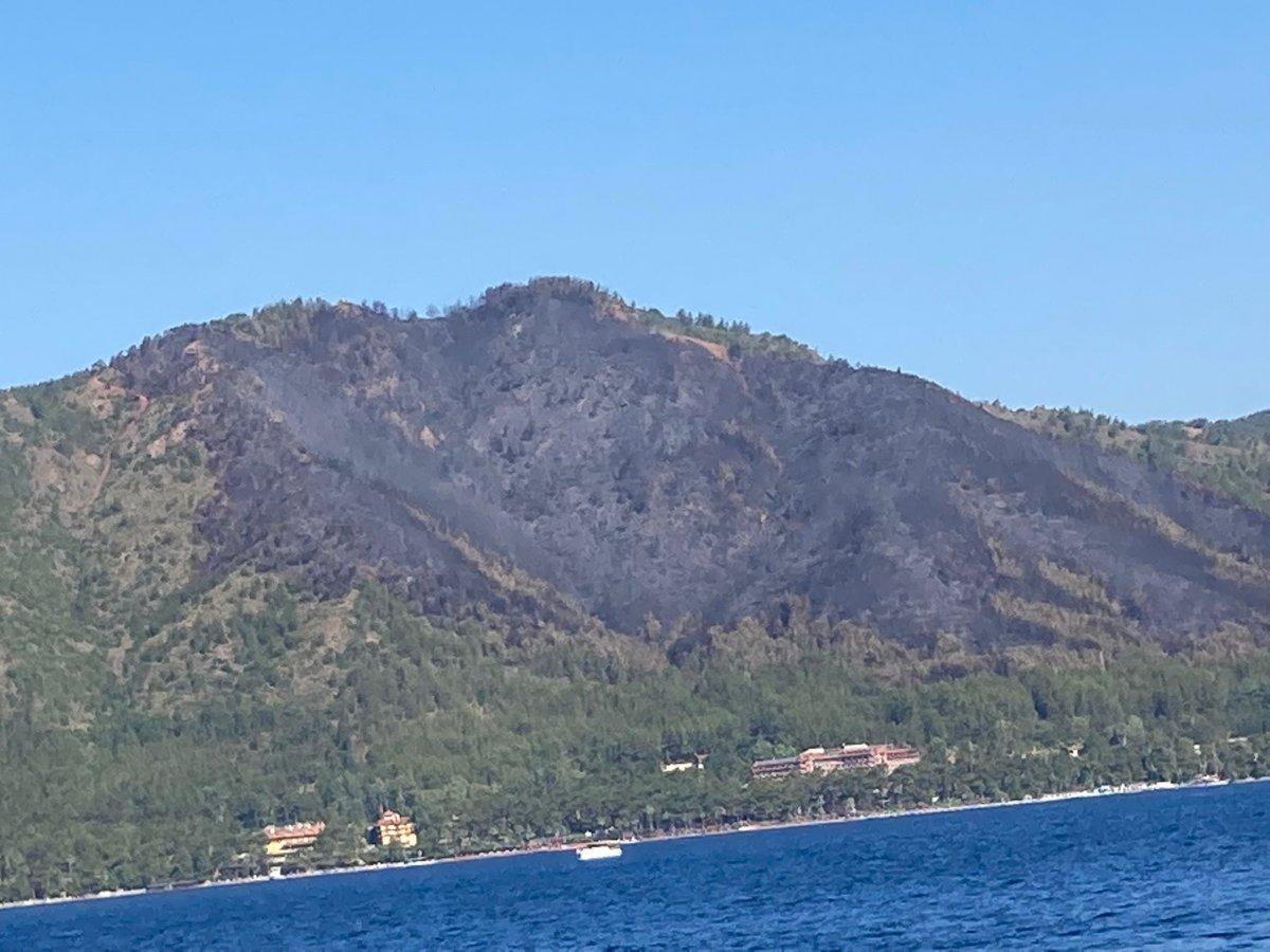 Marmaris'te yanan ormanlık alanın son hali