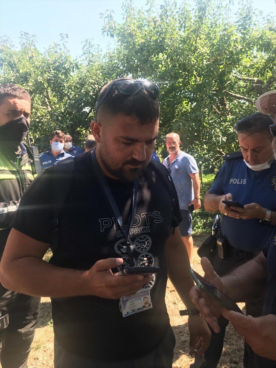 Bursa'da eğitim uçağı bahçeye düştü