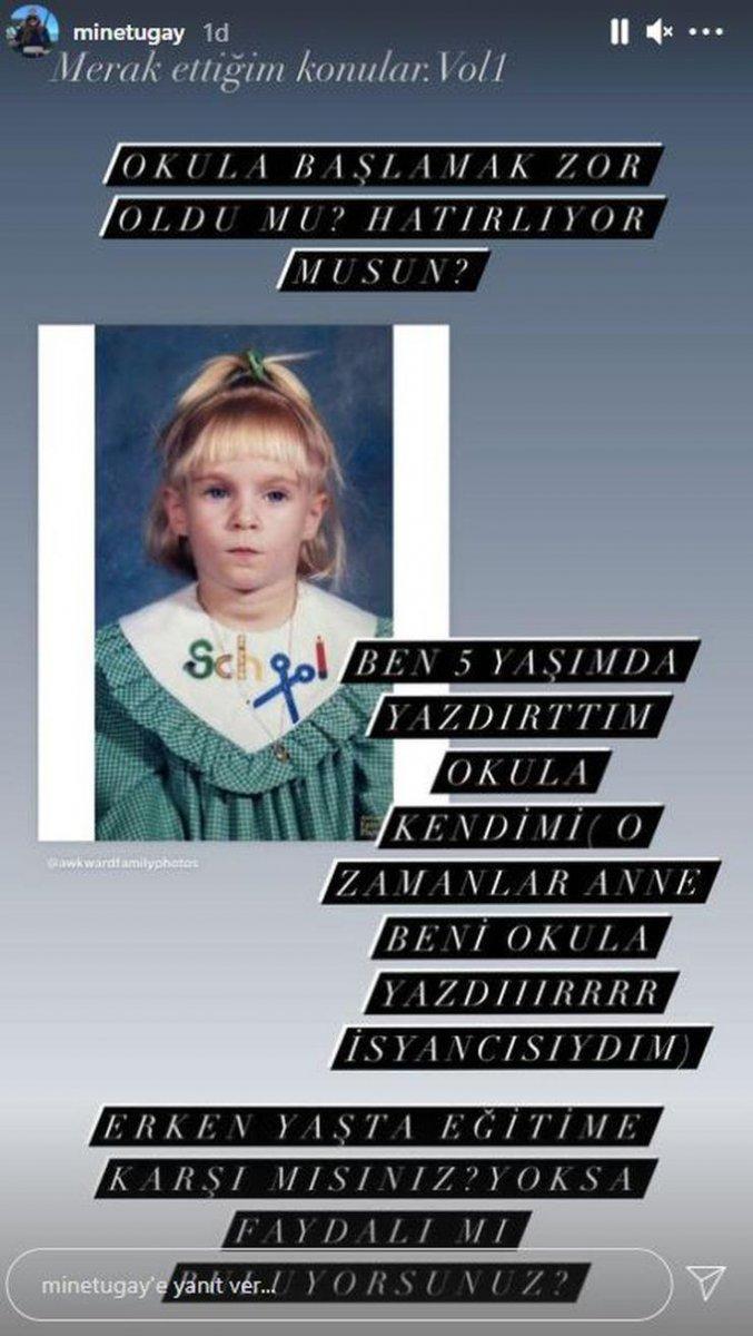 Mine Tugay'dan ilkokul fotoğrafı