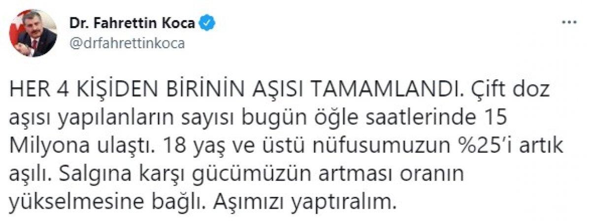 Fahrettin Koca'dan aşılamalarla ilgili açıklama