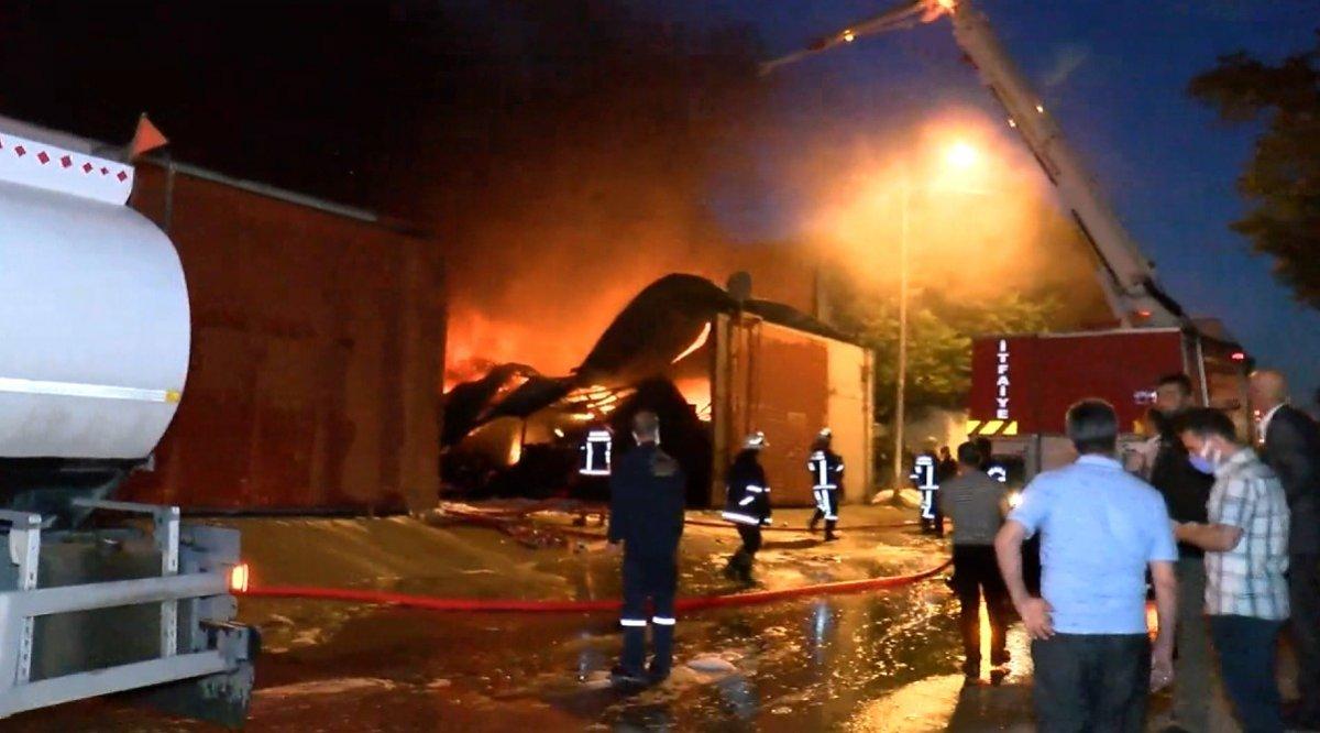 Ankara'da atık dönüşüm tesisinde yangın