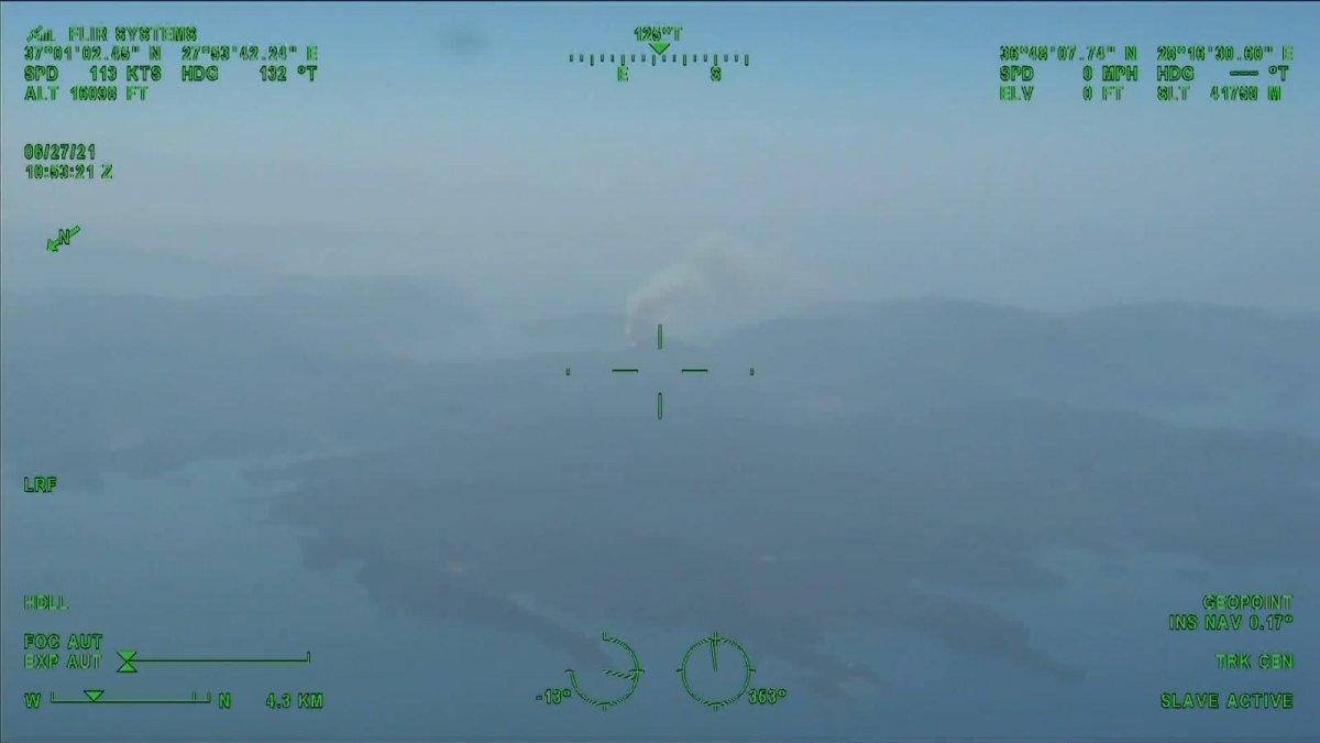 Marmaris'teki orman yangınını İHA tespit etti