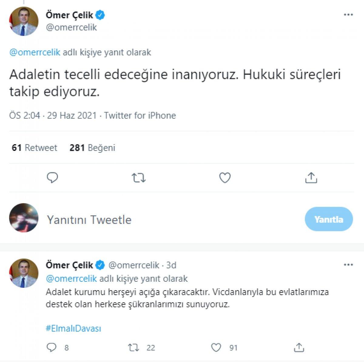 Ömer Çelik: Elmalı'daki istismar davasının takipçisiyiz