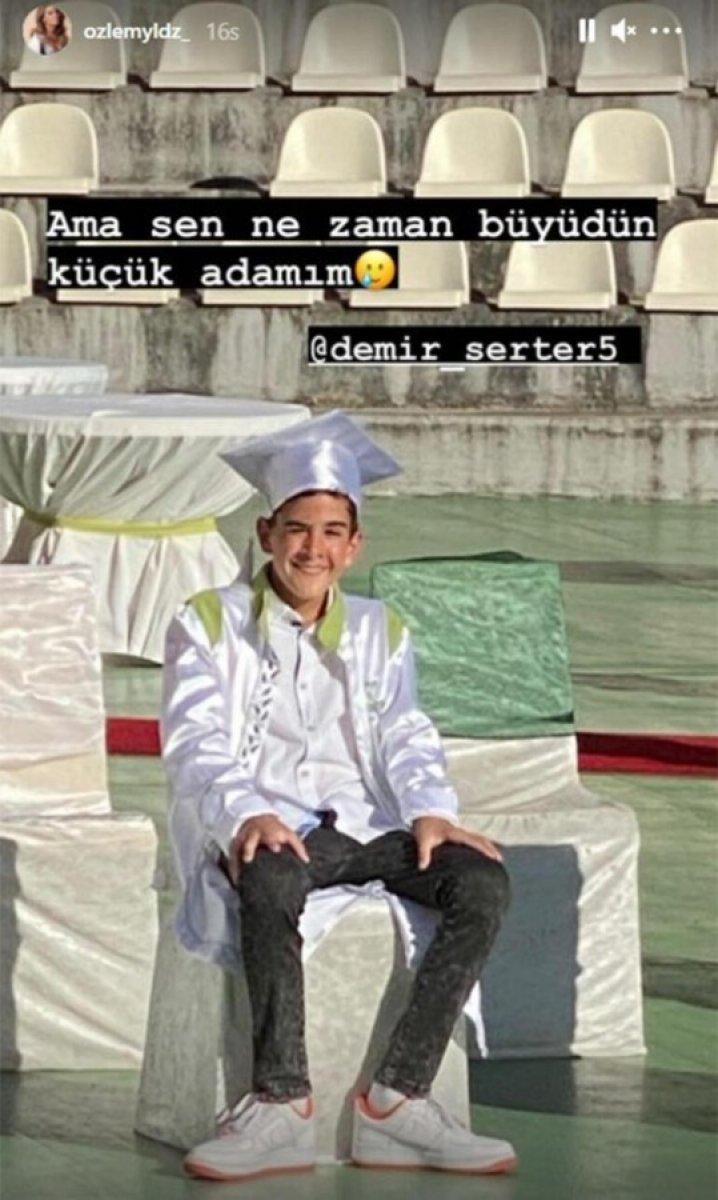 Özlem Yıldız'ın oğlu Demir mezun oldu